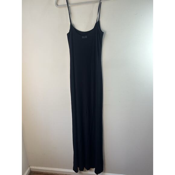 Skims Soft Lounge Long Slip Dress Ribbed Maxi Tank Stretch Modal Onyx Women's 2X - Picture 9 of 10